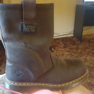 Dr Martin's steel toe Wellington boots